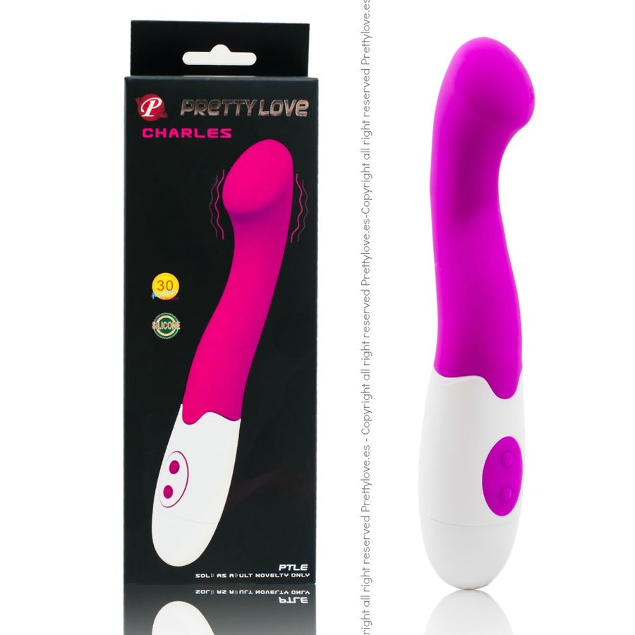 Vibromasseur Charles à 30 modes de vibrations violet et blanc – PRETTY LOVE