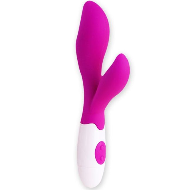 Vibromasseur Rabbit Newman à 30 modes de vibrations violet et blanc – PRETTY LOVE