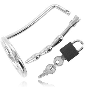 ANNEAU DE COCK EN MÉTAL HARD CHASTITY URETRAL