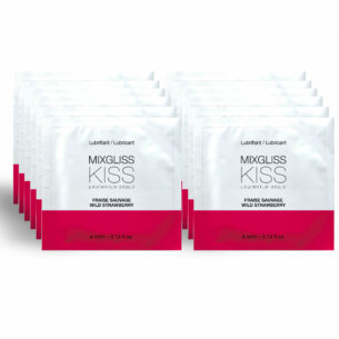 MIXGLISS – LUBRIFIANT À BASE D’EAU SAVEUR FRAISE 12 UNIDOSE 4ML