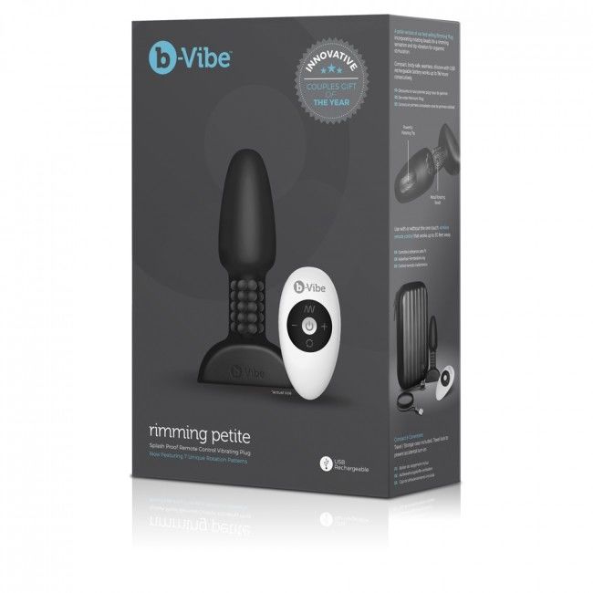 B-VIBE RIMMING CONTROL REMOTO ANAL PLUG  PETITE  NEGRO