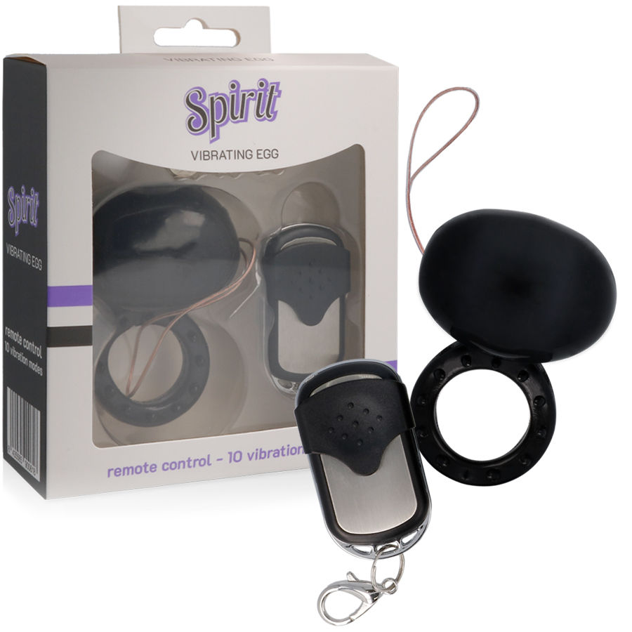 SPIRIT – VIBRATING TELECOMMANDE COCK RING NOIR