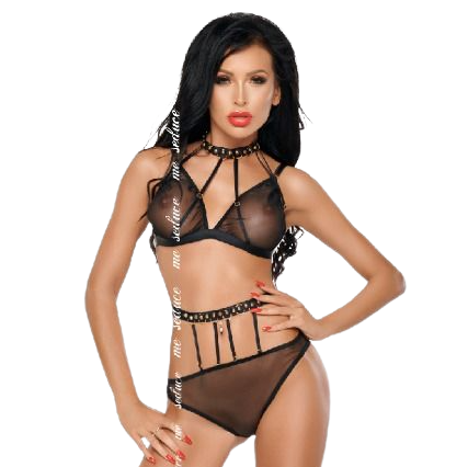 ME-SEDUCE DOTTY SET DOS PIEZAS NEGRO XXL/XXXL