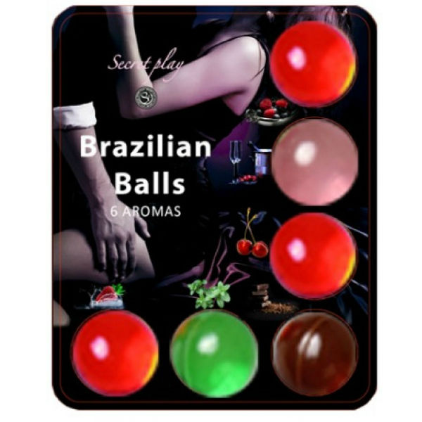 SECRETPLAY – BALLES BRÉSILIENNES LUBRIFIANT HOT BALLS 6 UNITÉS