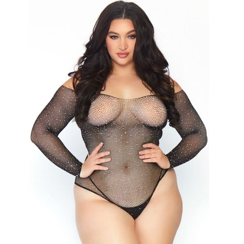 Body noir résille taille XL/XXL – LEG AVENUE