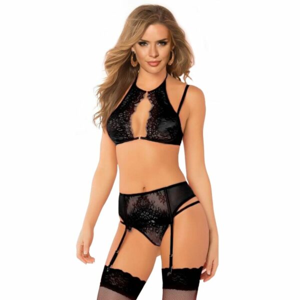 QUEEN LINGERIE SET SUJETADOR LIGUERO Y TANGA