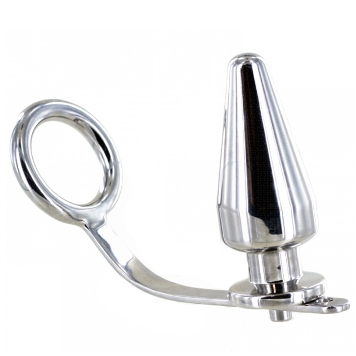 ANNEAU DE COCK METALHARD AVEC BOUCHON ANAL 45 X 45MM