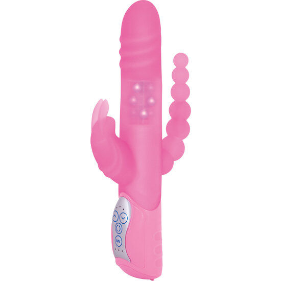 SEVENCREATIONS E RABBIT TRIPLE PLAY – VIBRATEUR ROSE TRIPLE STIMULATION