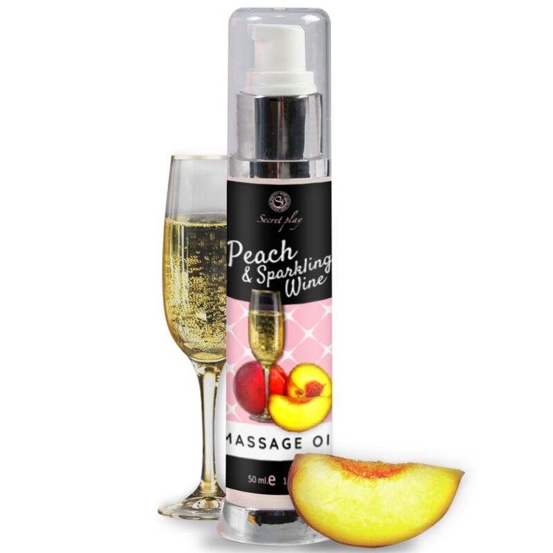 SECRETPLAY – PÊCHE  VIN MOUSSEUX HUILE DE MASSAGE 50 ML