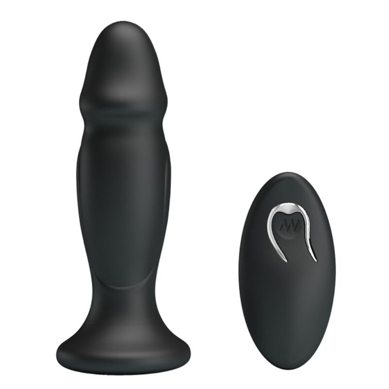 Plug anal vibrant en silicone noir - MR PLAY