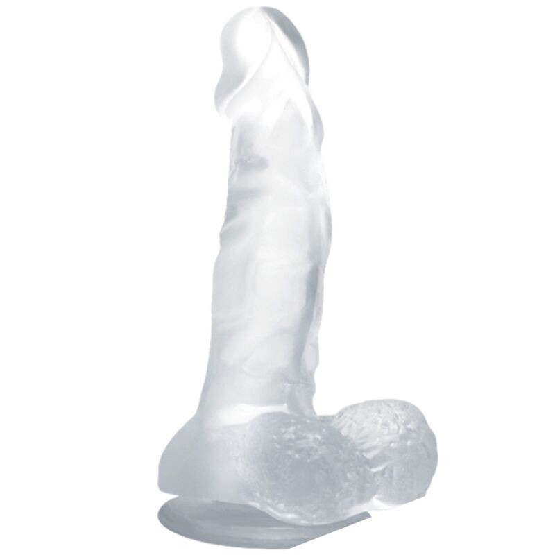 BAILE – DILDO RÉALISTE AVEC VENTOUSE ET TESTICULES 16,7 CM TRANSPARENT