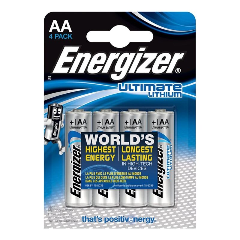 ENERGIZER ULTIMATE LITHIUM LITHIUM BATTERY AA L91 LR6 1,5V BLISTER * 4